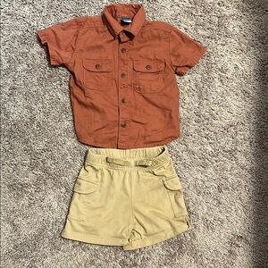 Kids Matching Set - Rust and Tan